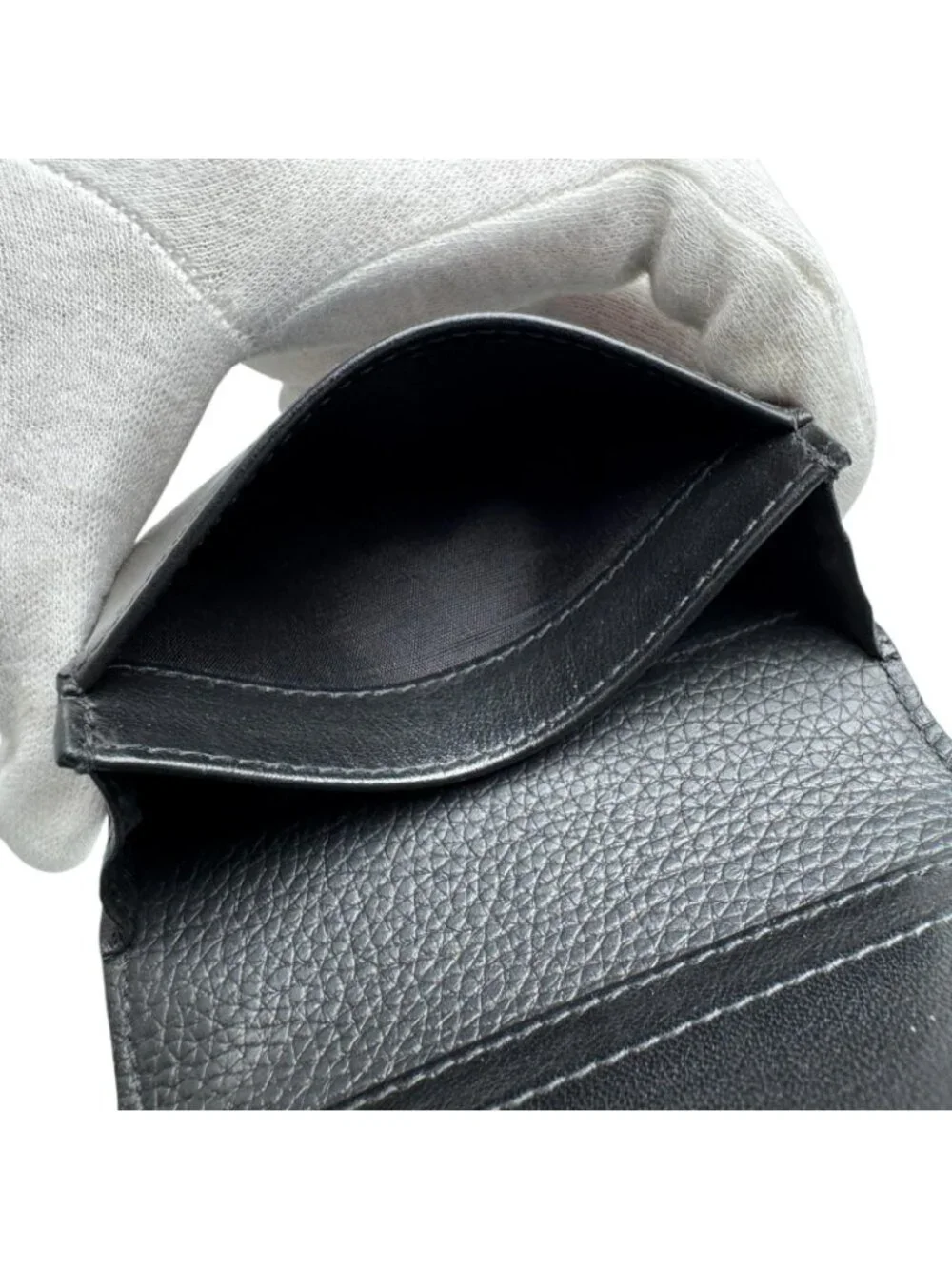 Dior Business Card Holder Leather Black